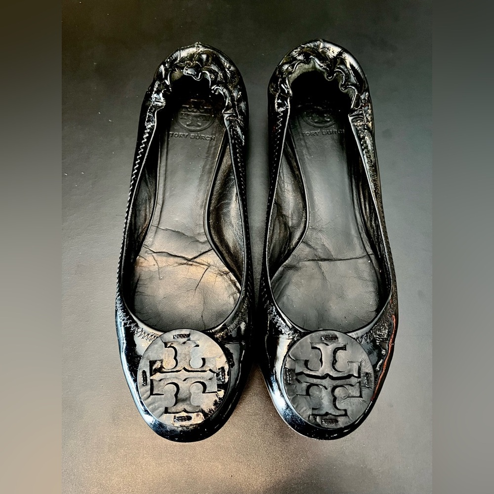 Tory Burch Black Patent Ballet Flats